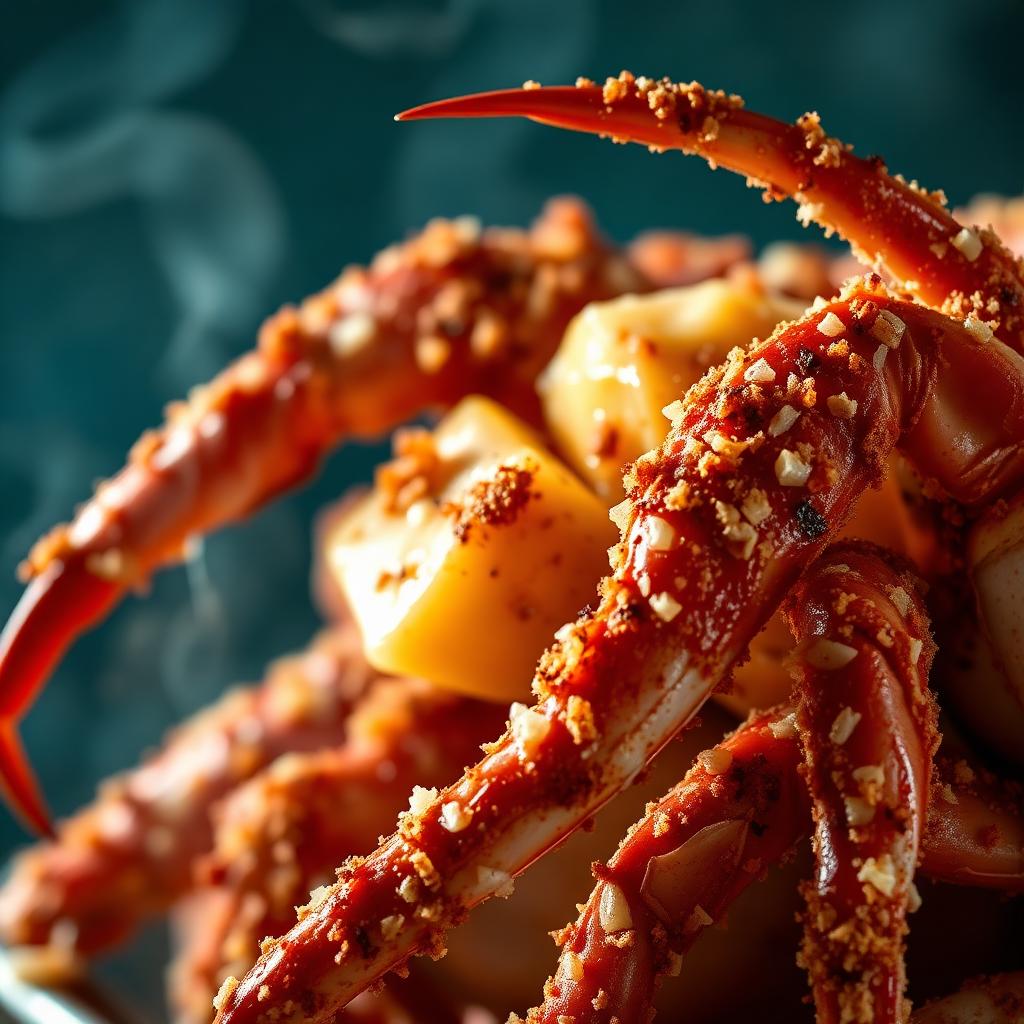 Cajun snow crab legs